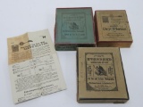 Seeds and Standard Dry Plate boxes, two with glass plates
