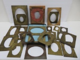 Antique metal masking and studio stencils and cabinet photo frame