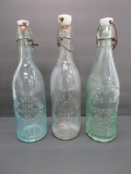 Assorted bottle lot, East coast porcelain stopper bottles