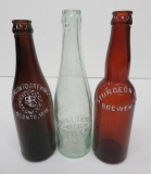 Three Wisconsin Brewery bottles, Oconto, Superior and Sturgeon Bay