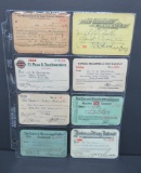 Seven Railroad passes and one 1923 employee pass, 1904-1934