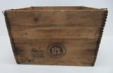 Wooden Railroad shipping box for womans shoes, US Rubber Company