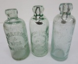 Three Hutch aqua bottles, Milwaukee, 7