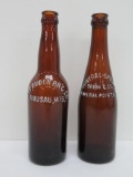 Amber Ruder Wausau and Mineral Point crown top beer bottles