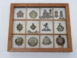 13 WWII era English and Canadian hat badges