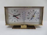 Jaeger Desk top thermometer, clock and barometer, 6 1/4