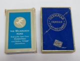 2 decks Milwaukee Road, Olympian and Hiawatha playing cards