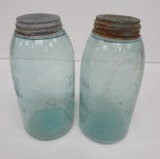 Two 1/2 Gallon Mason jars, 9 1/2