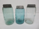 Three Ball Mason jars, quarts