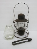 United Railroad lantern, Pennsylvania shade and ST & SF Ry starter