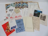 Assorted railroad placemats and napkins