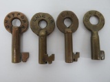 Four Railroad keys,2