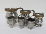 Antique pewter measures