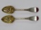 George III silver Berry spoons, c 1809-1810, hallmarked