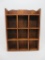 Wall hanging walnut cabinet, cubby hole display, 18