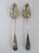 George III silver berry spoons, c 1807, Wm Bateman