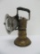 Wolf Safety Lamp, mining, c 1930's, brass finish, 11
