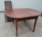 Lovely Walnut drop leaf table, five legs, and unmatched leaves
