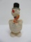 Flocked snowman candy container, Western Germany, 8
