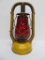 Dietz City of Milwaukee Lantern, red globe, 13 1/2