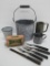 Early kitchen and enamelware graniteware lot