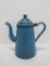 Robin egg blue enamelware coffee pot, 9 1/2