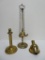 Brass candle and lantern lot, whale oil
