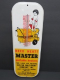 1950's pin up art advertising thermometer, Master Portable Heaters, 16