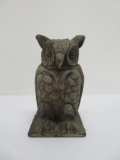 cast metal owl still bank, 4