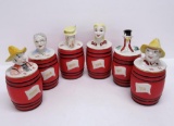 Six Regal China canisters