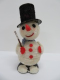 Snowman candy container, Chenille, West Germany, 8