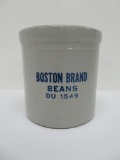 Boston Brand Beans crock, DU 1549, 7 1/2