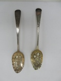 Bateman and Dealtry berry spoons, silver