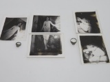 Two vintage Stanhope rings with nude woman images