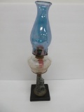 Figural boy and dog oil lamp, 19