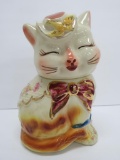 Fancy Shawnee Puss N Boots cookie jar, gold decorated