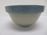 Red Wing Greek key mixing bowl, blue and grey, 9
