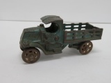 Cast iron C cab truck, stake bed, 4 3/4