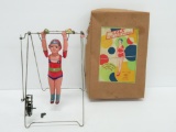 Lola The Lady Marvel celluloid mechanical toy with box, CK Occupied Japan