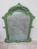 Green painted mirror