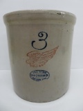 3 Gallon Red Wing crock, large wing