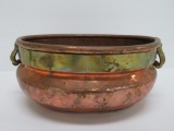 Early dovetailed copper and brass basin, 11