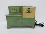 c 1930's metal childrens electric stove toy