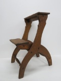 Oak folding step stool, 23 1/2