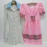 Two vintage dresses, retro, MCM, and Boho