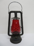 Dietz Monarch ruby shady lantern, 13 1/2