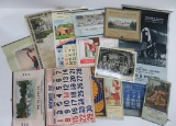 Eleven 1920-1940's advertising calendars