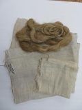 Flax and flax woven linen pieces