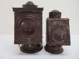 Two photographic oil lamps, Ingento and Ideal
