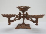 Cast iron multi arm lamp or candle holder